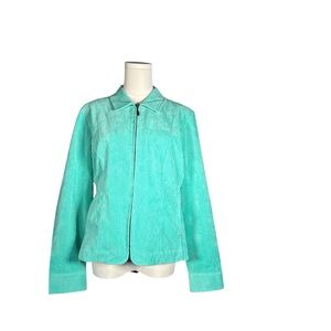 Christopher & Banks Turquoise Leather‎ Jacket